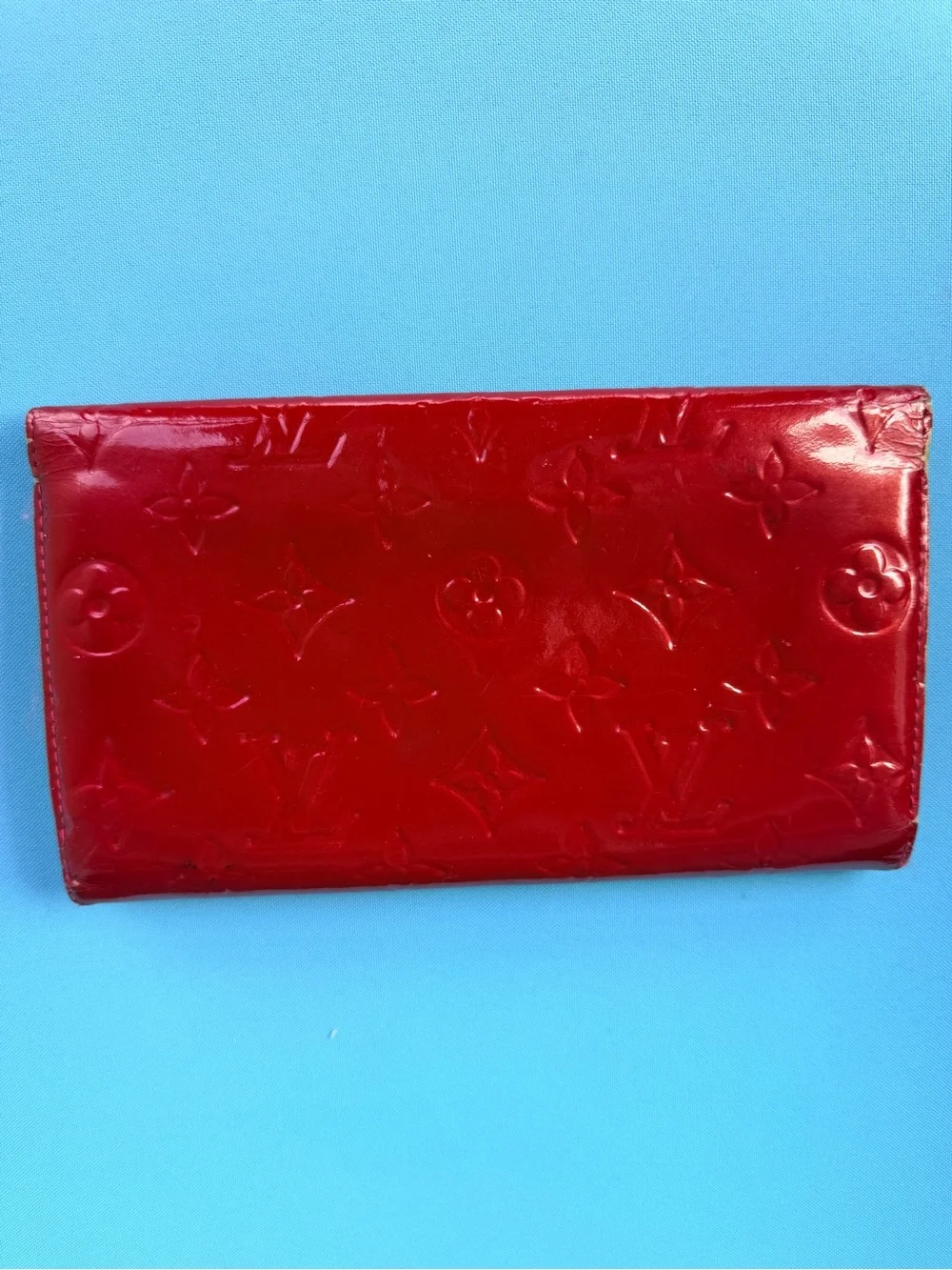 Louis Vuitton Red Vernis Wallet AUTHENTIC